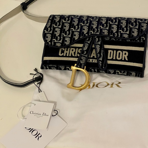 Slim Saddle Pouch Dior Oblique 